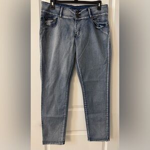 #1983 - Richcow Jeans Mineral Wash Blue Denim Jeans High Rise 3-Button + Zipper